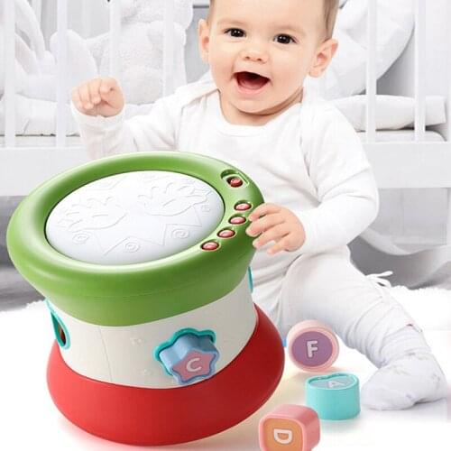 Multi-function Hand Drums Beaded Knock On The Piano Baby Rattle Toy Six In One Music Pat Drum Baby Puzzle Early Education Toys