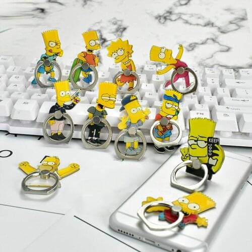 Wholesales 30pcs/lot 360 Degree Finger Ring Phone Holder Cartoon Universal Mobile Phone Holder Cell Phone Stand Tables Support