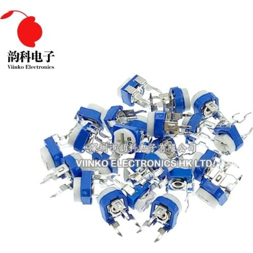 50pcs RM065 RM-065 100 200 500 ohm 1K 2K 5K 10K 20K 50K 100K 200K 500K 1M ohm Trimpot Trimmer Potentiometer Variable Resistor