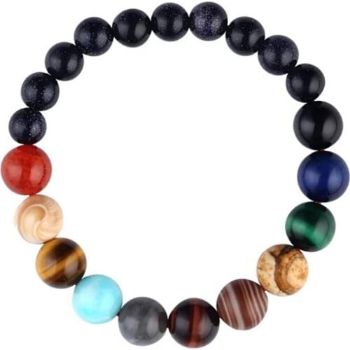 WWLB Hot 2019 Cosmic Galaxies Bracelet Men Women Natural Stone Universe Yoga Chakra Solar Bracelet Buddha Jewelry Drop Shipping