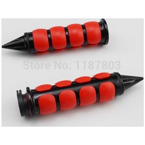 1" 25mm Handlebar Hand Grips For Harley Dyna Softail Suzuki VL VS Honda VTX Shadow Yamaha XV S Kawasaki VN KTN Red And Black