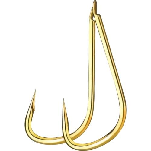 100pcs Fishing tool Accessories Golden Stingless hook High Carbon Steel Barbed Fish Hook Non-barb Hook Barbed fishhook for lake