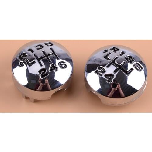 Silver Plastic 5 6 Speed Gear Shift Knob Top Cover Cap Fit For PEUGEOT 307 308 3008 407 5008 807 Citroen C3 (A51) C4 Picasso