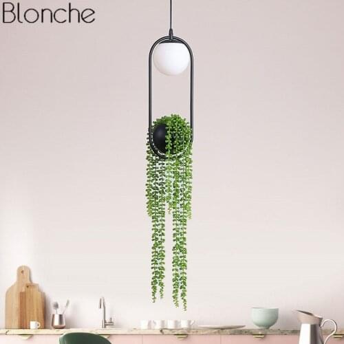 Nordic Pendant Light DIY Plant Led Hanging Lamp Flower PotDining Bird Lamp for Indoor Living Room Restaurant Fixtures Home Decor