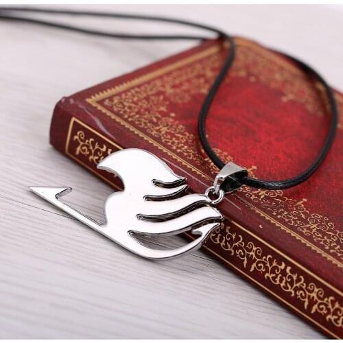 Earth Land Story Fairy Tail Necklace Guild Logo Tattoo Pendant Anime Jewelry Rope Chain Necklace Jewelry Best Gift For Kids