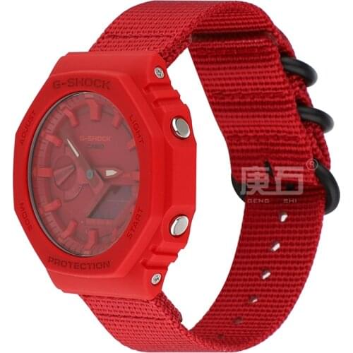 16mm Nylon Replacement Watch Band Strap For GA-2100 GA-2100-1A1 GA-2110