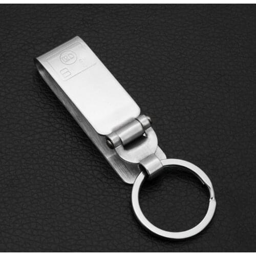 Anti-Lost Heavy Duty Stainless Steel Belt Key Holder Key-Clip Detachable Keyrings for Keys Belt Keychain Men Jewelry