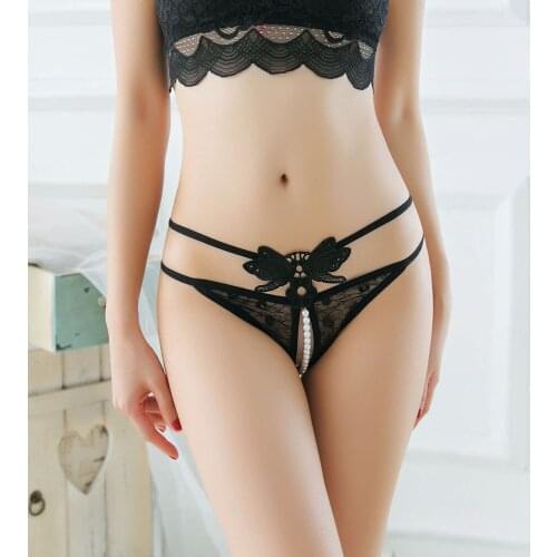 KANCOOLD Women Thong Bragas Sexy Thin Strap Hollow Panties G-String Bow Beaded Temptation Word Pants Ladies Briefs Underwear