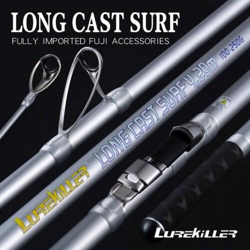 Lurekiller Japan Full Fuji Surf Rod 4.20M 46T Carbon 3 Sections 80-150G/100-250G Surf casting rods Fishing Rod