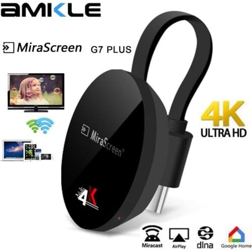 Mirascreen G7 PLUS TV Stick 4K Video Dongle Streamer for TV Dongles Wireless Digital HDMI-compatible WiFi Display Dongle Android