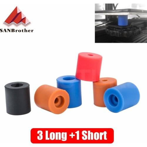 High Temperature Silicone Solid Spacer Hot Bed Leveling Column 3pcs Long +1PC Short For CR-10/ CR10S Ender-3 Prusa i3 3D Printer