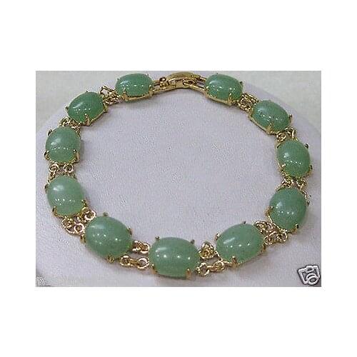 Jewelry - Pea green stone bracelet AAA style Fine jewe Noble 100% Natural stone 5.26
