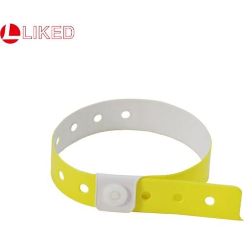 Yellow Plastic Wristbands - 200 Count More Sturdy Wristbands For Parties Events Identity Tag 16mm x 250mm