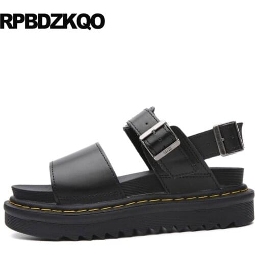 Flatform Platform Open Toe Summer Flat Slingback High Quality 2019 Designer Sandals Women Luxury Shoes Harajuku Ladies Strap