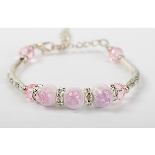 Ice-cracked Ceramic Beads Elastic Bracelets bohemia vintage Classic style Jewelry Bracelet for women #GY261