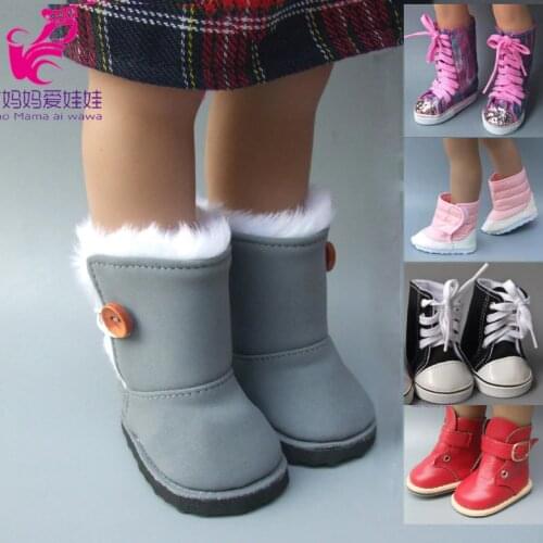 For 18" 45CM Girls Doll Winter Snow Boots Shoes for baby Doll Shoes Girl Gift
