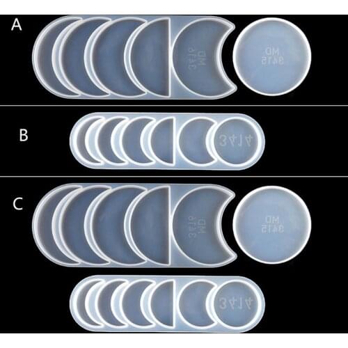 Starry Lunar Eclipse Resin Mold Astronomy Crescent Moon Phases Silicone UV Resin Casring Mold Moon Plant diy Craft Tools