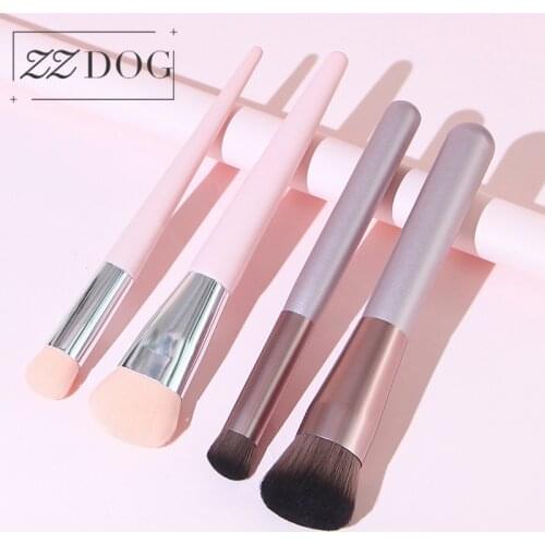 ZZDOG 1Pcs Professional Seamless Foundation Concealer Makeup Brushes High-Quality Natural Hair Wooden Handle Cosmetics Tools New