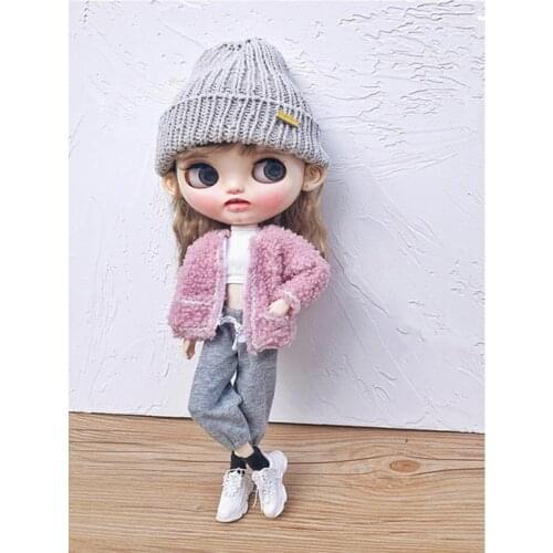 1/6Doll Trousers BJD Pants Blyth Pink Coat Ob24 Turtleneck Sweater Doll Outfit (Fit Pullip,Azone,Licca,ICY, JerryB)