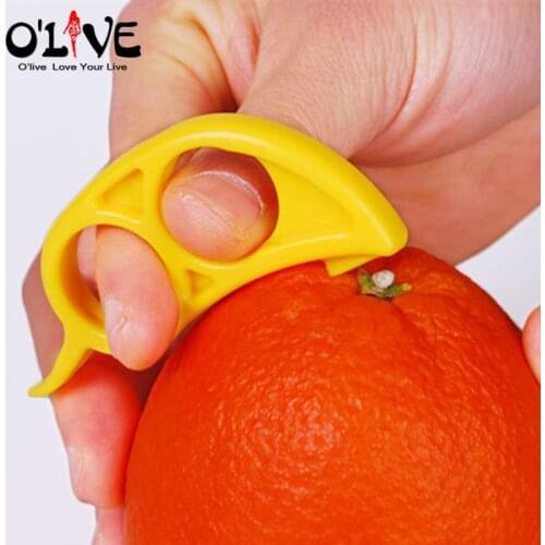 1pcs Plastic Orange Peelers Tools Zesters Opener Practical Lemon Slicer Fruit Stripper Knife Citrus Parer Kitchen Tools