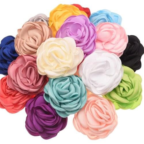 10pcs Curling flowers 5.5cm Fashion Hair Accessories DIY Accessory Boutique Wedding decoration flower No Hairclip hair bow