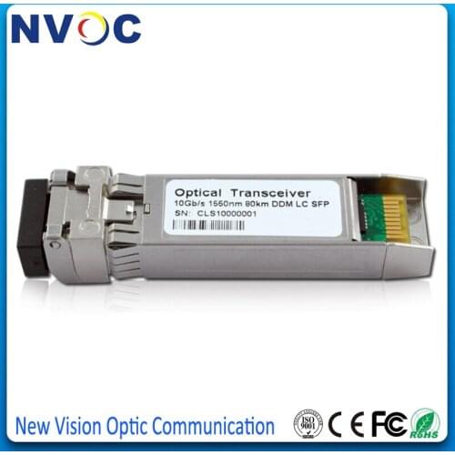 10G SFP+-ZR 1550nm 80km,Dual Fiber,SMF,LC connector,DDM,Transceiver,1550nm 80km 10G SFP+ ZR Fiber Optic Transceiver