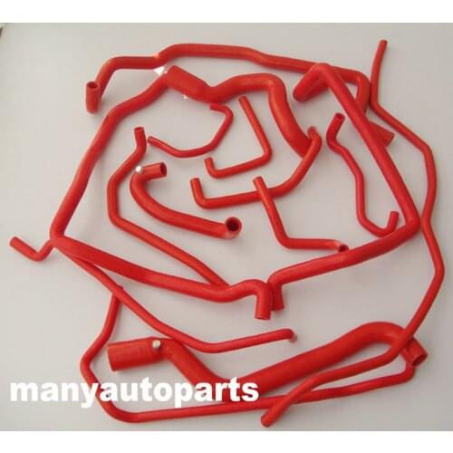 15PCS silicone water/coolant hose FOR Renault 5/R5 GT turbo 1988 1989 1990 1991 RED