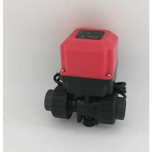 2 Way Motorized Ball Valve PVC 6 - 24V DC 220V AC Alkali Resistant On / Off 12.5S G1/2" 3/4"