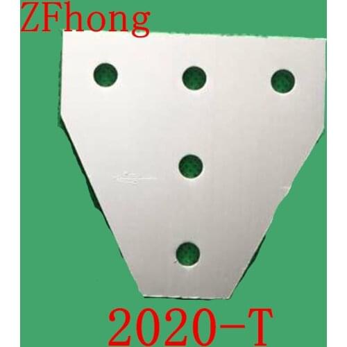 5pcs 2020 T type 5 Hole 90 Degree Joint Board Plate Corner Angle Bracket Connection Joint Strip for Aluminum Profile