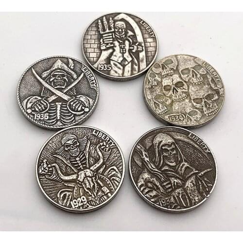 American Wandering Pirate Skull Commemorative Collectible Coin Challenge Coin Gift Lucky Coin