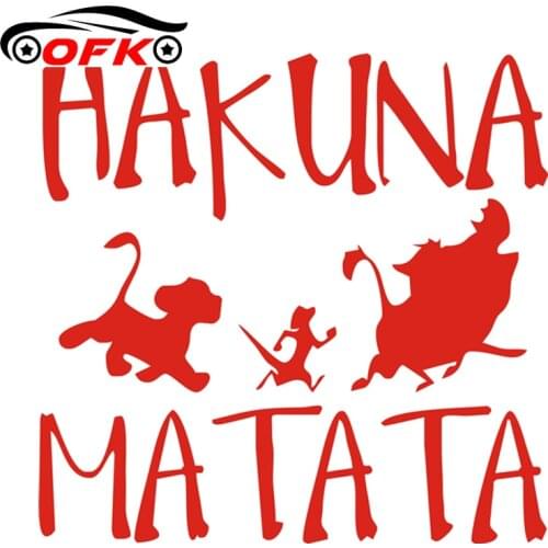 Car Stickers Decor Motorcycle Decals HAKUNA MATATA Accessories Creative Sunscreen Waterproof PVC,20cm*16cm