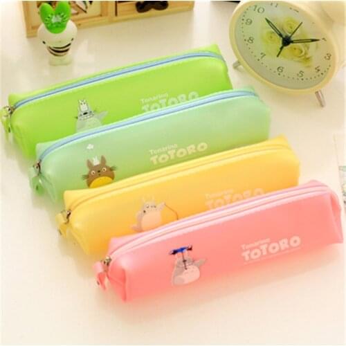 DL BW124 cute cat stationery Japan translucent jelly candy color cartoon pencil case for students Wholesale price