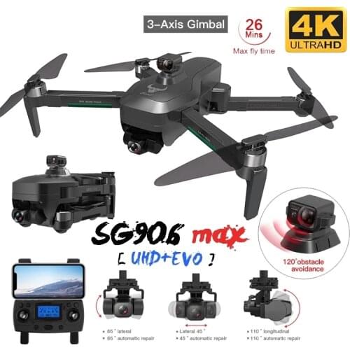 SG906 Max/906 pro2 Drone 4k HD Mechanical Gimbal Camera 5G Wifi Gps System Supports TF Card Drones Distance 1.2km Flight 26 Min