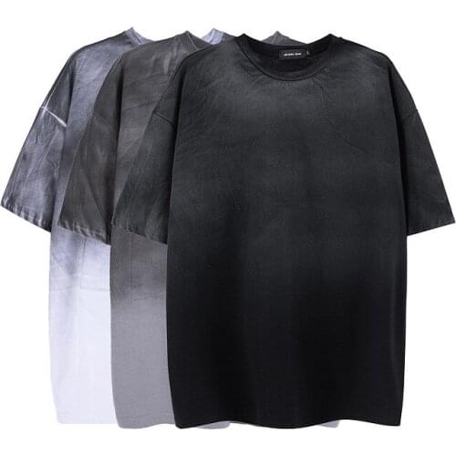 Men Summer Fashion Tshirt Vintage Tie Dyed Short Sleeve T-shirt Loose Fit Tshirts With Good Quality Streetwear Clothes