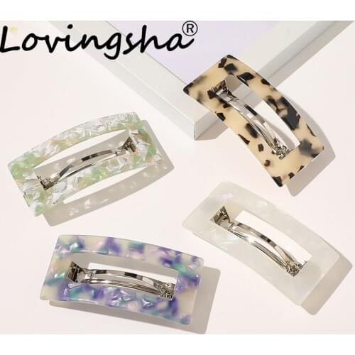 LOVINGSHA Leopard Hair Accessories Girl Square Hollow Out Hairgrips Women Female Ladies Ponytail Hair Holder Rope FC251