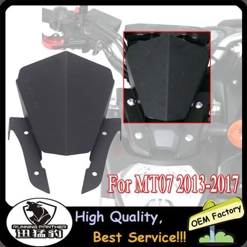 MT-07 CNC Aluminum Motorcycle Motorbike accessories Front Windshield Windscreen For Yamaha MT07 MT 07 FZ07 FZ-07 2013 2014 2015
