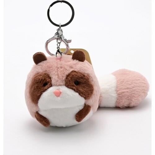 4 Pcs/set New Fragrant Long Tail Bear Plush Toy Doll Keychain Cute Bear Soft Stuffed Animal Doll Keychain Women Birthday Gift