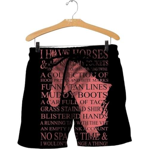 Hunting 3D printed casual beach shorts for men and women fashion street hip hop shorts