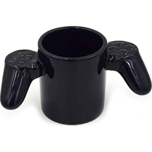 Personalized Creative Gamepad Shape Coffee Cup \"Game Over\" Letter Print Bottom 667A