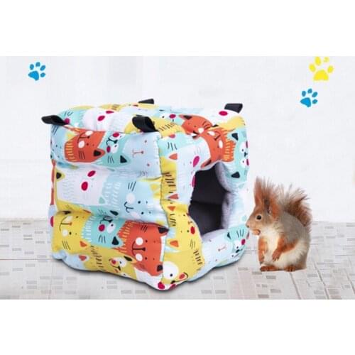 Warm Hamster Nest Bird Snuggle Tent Parrot Habitat Cave Small Pet Guinea Pig Squirrel Sugar Glider Cage Sleeping Bed House