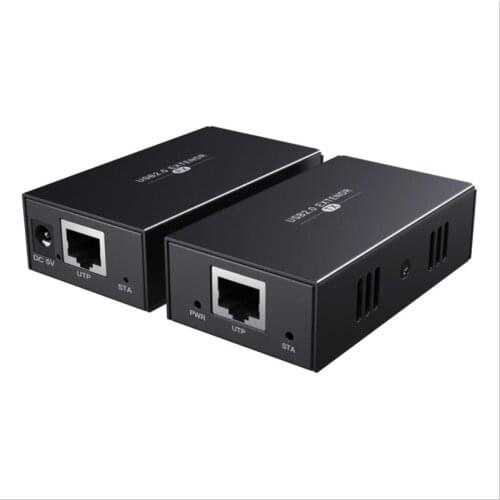 USB Extender With 4 USB 2.0 Hub, Over Single Ethernet Cat5e/6/7, Plug And Play, No Driver Needed, USB RJ45 LAN(EU Plug)