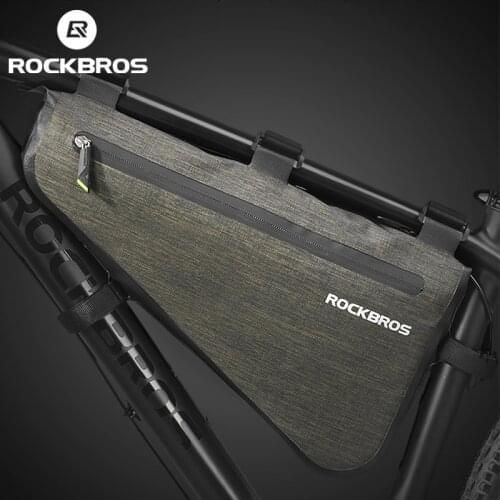 ROCKBROS Rainproof Bike Bag Large Capacity MTB Road Frame Bag Triangle Pouch Waterproof Caulking Bicycle Bag Pannier Accessories