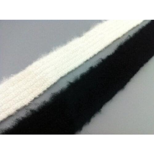 5 yard 2cm 0.78"" wide ivory/black stripe knit tapes lace trim ribbon ML43