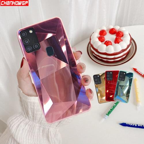 3D Diamond Laser Mirror Case For Samsung Galaxy A51 A71 A21S A01 A11 A31 A41 M11 M21 M30S A 51 71 Glitter Soft Phone Cover
