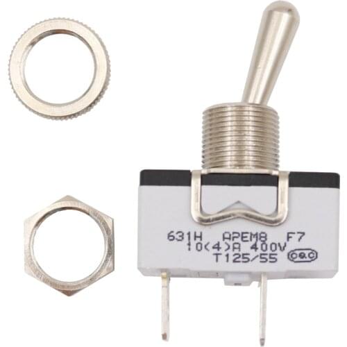 1Pc Apem 631H/2 Toggle Switch SPST On-Off 250V 15A Maintained 2Pin SPST