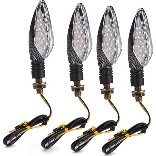 1pc 15LED UNIVERSAL BLACK MOTORCYCLE BIKE TURN SIGNAL INDICATOR AMBER LIGHT LAMP