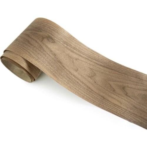 2pcs L:2.5Meters Width:200mm Thickness:0.25mm Black Walnut Pattern North American Black Walnut Manual Veneer Solid Wood Veneer