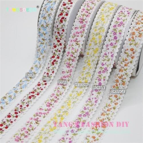20 Yards/Roll ---- DIY 2.5CM Width Single Face ROSE FLOWER Ribbon