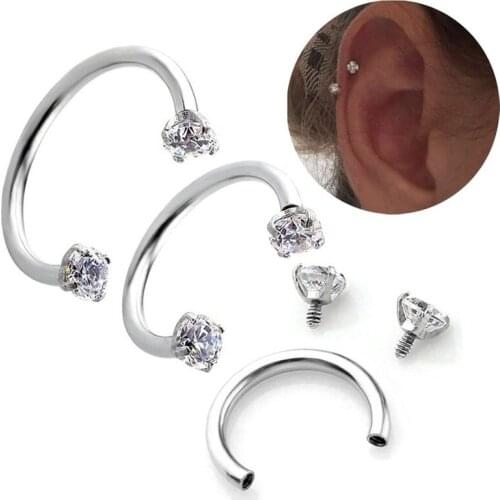 2020 NEW Piercing Septo Nose Lip Ear Septum Cartilage Captive Hoop Ring Jewelry Pendientes Tragus Mujer Nose Piercing Jewelry