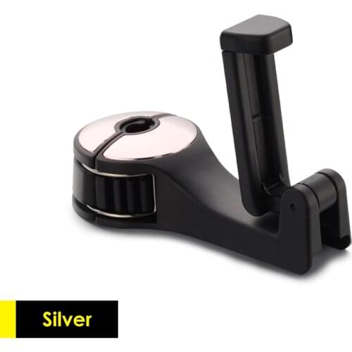 AOSHIKE Car Hooks Car Seat Back Hooks with Phone Holder Universal Vehicle Car Headrest Hooks Hanger with Lock and Phone Grocery